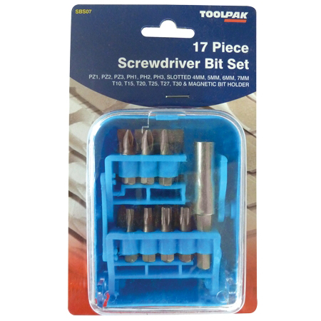 Screwdriver Bit Set 17-Piece Toolpak 